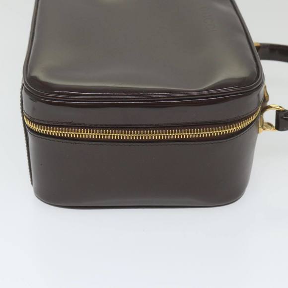 GUCCI Hand Bag Enamel 2way Brown 001 270 0323 Auth 59717 - Picture 3 of 16